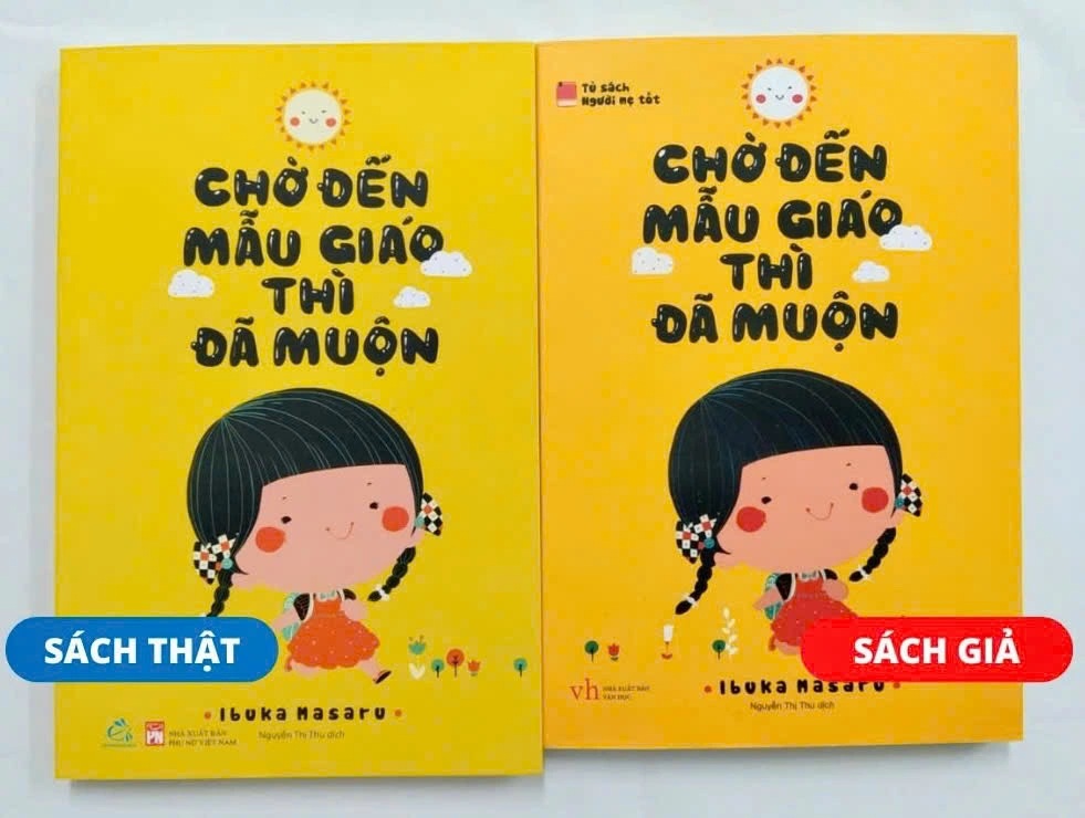 Sách Chờ đến mẫu giáo thì đã muộn của Công ty Quảng Văn bị làm giả